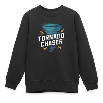 Erlebe Die Faszinierende Welt Des Tornadojagens - Kinder Premium Organic Sweatshirt - Schwarz - Vorne - AI Model Kid Female (0cm)
