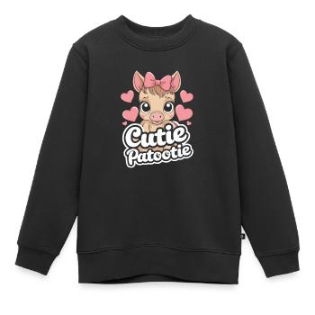 Amoureux des chevaux, soins aux poulains, équitation, passion - Sweat Premium enfant bio - noir - Devant - AI Model Kid Female (0cm)