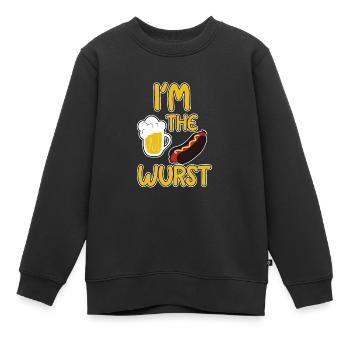 I'm The Wurst 2 - Kinder Premium Organic Sweatshirt - Schwarz - Vorne - AI Model Kid Female (0cm)