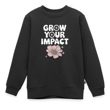 Optimisme climatique, Jour de la Terre, Durabilité - Sweat Premium enfant bio - noir - Devant - AI Model Kid Female (0cm)