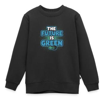 Optimisme climatique, Jour de la Terre, Durabilité - Sweat Premium enfant bio - noir - Devant - AI Model Kid Female (0cm)