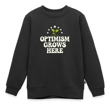 Optimisme climatique, Jour de la Terre, Durabilité - Sweat Premium enfant bio - noir - Devant - AI Model Kid Female (0cm)