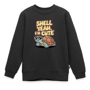 Schildkrötenpflege Für Besitzer Von - Kinder Premium Organic Sweatshirt - Schwarz - Vorne - AI Model Kid Female (0cm)