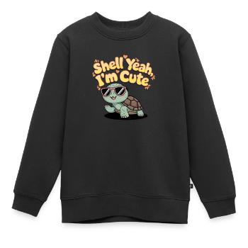 Schildkrötenpflege Für Besitzer Von - Kinder Premium Organic Sweatshirt - Schwarz - Vorne - AI Model Kid Female (0cm)
