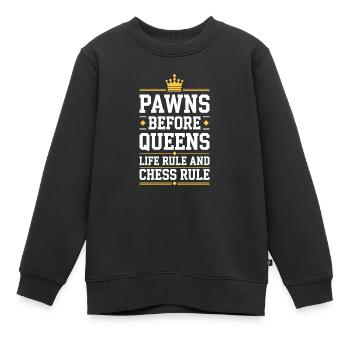Chess Revival Movement Chess Lover Strategic - Kinder Premium Organic Sweatshirt - Schwarz - Vorne - AI Model Kid Female (0cm)
