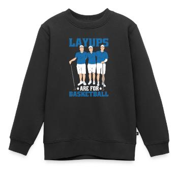 Layups Are For Basketball 6 - Kinder Premium Organic Sweatshirt - Schwarz - Vorne - AI Model Kid Female (0cm)