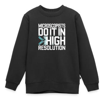 Passionné de microscope Technicien de laboratoire Science - Sweat Premium enfant bio - noir - Devant - AI Model Kid Female (0cm)