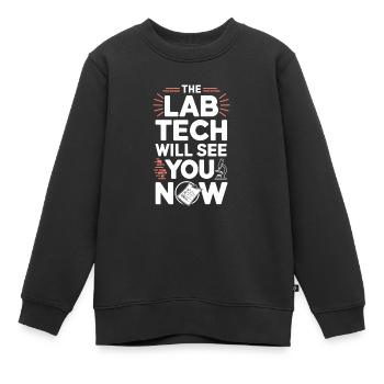 Passionné de microscope Technicien de laboratoire Science - Sweat Premium enfant bio - noir - Devant - AI Model Kid Female (0cm)