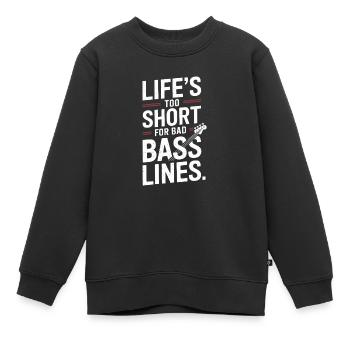 Bass Gitarrist Musiker Gear Funk Rock Jazz - Kinder Premium Organic Sweatshirt - Schwarz - Vorne - AI Model Kid Female (0cm)