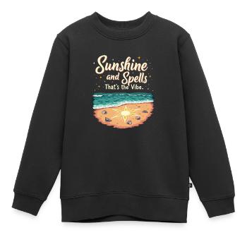 Sommer Hexen Beach Hexe Ästhetische Sonnenmagie - Kinder Premium Organic Sweatshirt - Schwarz - Vorne - AI Model Kid Female (0cm)