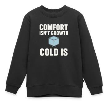 Douches froides Dureté mentale Exposition au froid - Sweat Premium enfant bio - noir - Devant - AI Model Kid Female (0cm)