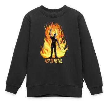 Metal Zombie - Kinder Premium Organic Sweatshirt - Schwarz - Vorne - AI Model Kid Female (0cm)