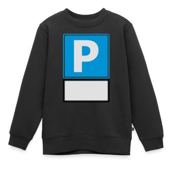 parken parkplatz - Kinder Premium Organic Sweatshirt - Schwarz - Vorne - AI Model Kid Female (0cm)