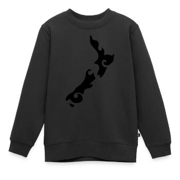 TATTOO Stammes Bild AOTEAROA NEUSEELAND - Kinder Premium Organic Sweatshirt - Schwarz - Vorne - AI Model Kid Female (0cm)