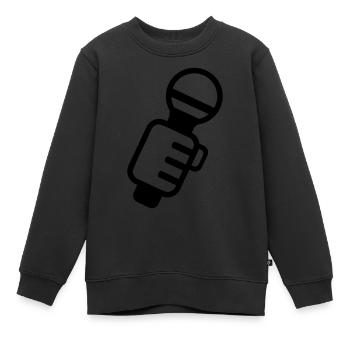 Microphone - Kids Premium Organic Sweatshirt - black - Front - AI Model Kid Female (0cm)