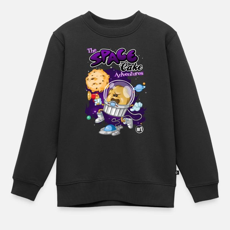 Space cake - Kids Premium Organic Sweatshirt - black