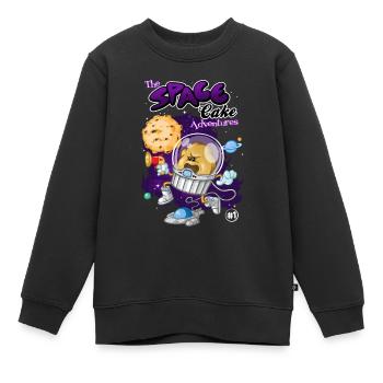 Space cake - Sweat Premium enfant bio - noir - Devant - AI Model Kid Female (0cm)