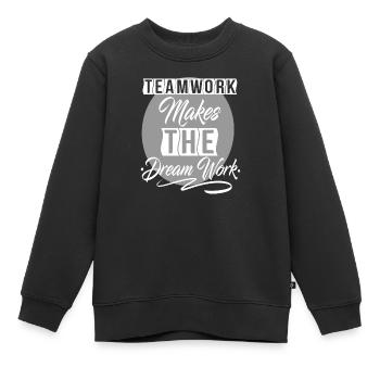 Le travail d'équipe fait le rêve de travail - Sweat Premium enfant bio - noir - Devant - AI Model Kid Female (0cm)