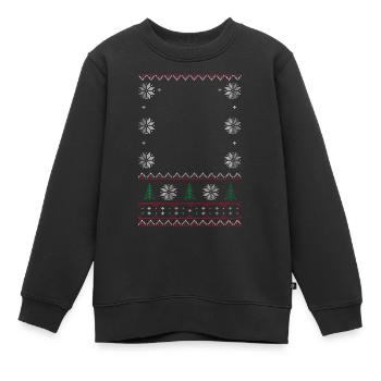 Christmas - Kinder Premium Organic Sweatshirt - Schwarz - Vorne - AI Model Kid Female (0cm)