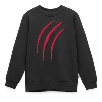 kratzer design - Kinder Premium Organic Sweatshirt - Schwarz - Vorne - AI Model Kid Female (0cm)