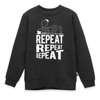 Achterbahn - Kinder Premium Organic Sweatshirt - Schwarz - Vorne - AI Model Kid Female (0cm)