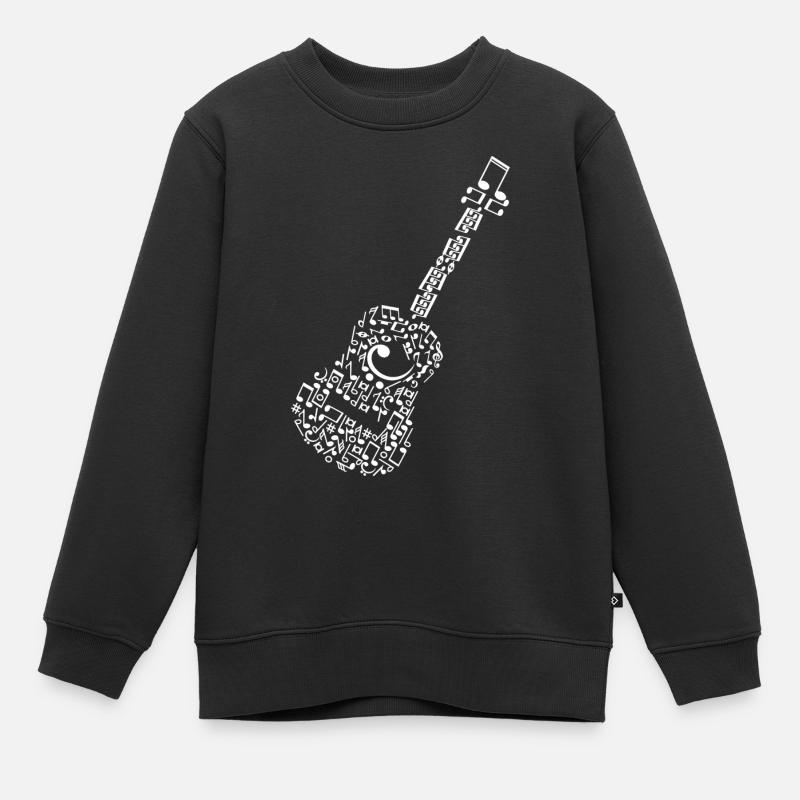 Guitar - Kids Premium Organic Sweatshirt - black