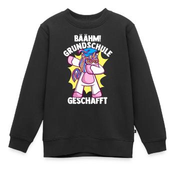 Grundschule geschafft, Schulkind, Geschenkidee - Kinder Premium Organic Sweatshirt - Schwarz - Vorne - AI Model Kid Female (0cm)