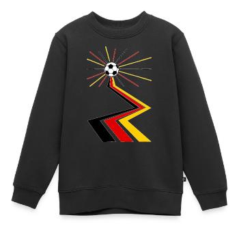 Deutschland Fußball Fanshirt - Kinder Premium Organic Sweatshirt - Schwarz - Vorne - AI Model Kid Female (0cm)