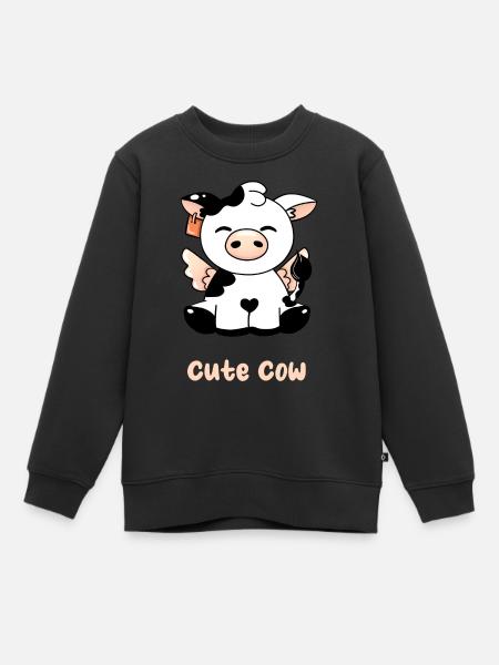 Vache douce - Sweat Premium enfant bio - noir