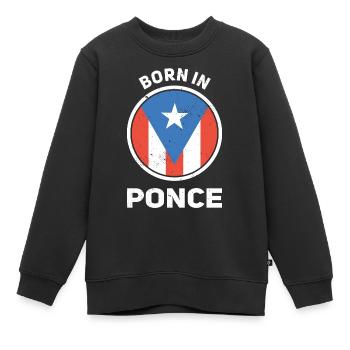 Porto Rico - Sweat Premium enfant bio - noir - Devant - AI Model Kid Female (0cm)