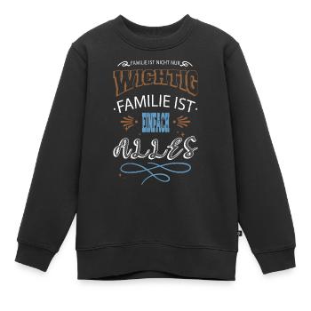 mutter geburtstag cool geschenk familienwerte - Kinder Premium Organic Sweatshirt - Schwarz - Vorne - AI Model Kid Female (0cm)