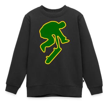 Skateboard Skater Skateboarder Skate - Kinder Premium Organic Sweatshirt - Schwarz - Vorne - AI Model Kid Female (0cm)