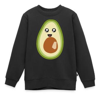 Stylishes Avocado design - Kinder Premium Organic Sweatshirt - Schwarz - Vorne - AI Model Kid Female (0cm)