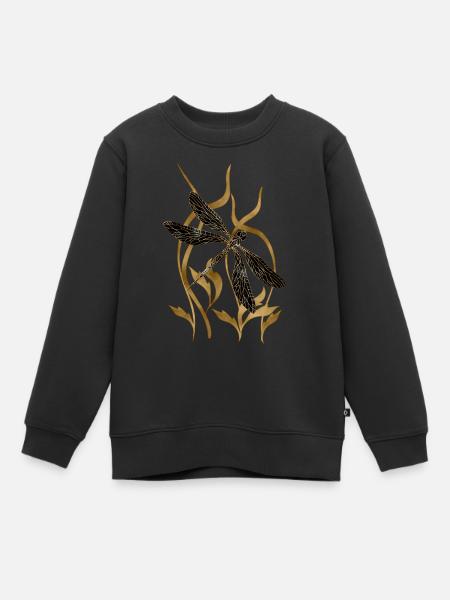 Libellule - Sweat Premium enfant bio - noir