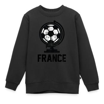Frankreich Fussball - Kinder Premium Organic Sweatshirt - Schwarz - Vorne - AI Model Kid Female (0cm)