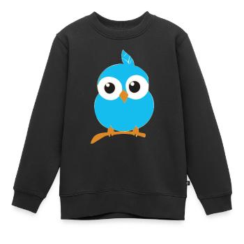 Cute Baby Owl Birdy - Kids Premium Organic Sweatshirt - black - Front - AI Model Kid Female (0cm)