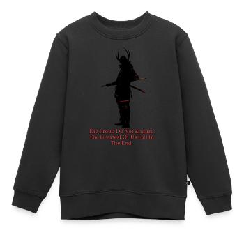 Le sage samouraï - Sweat Premium enfant bio - noir - Devant - AI Model Kid Female (0cm)