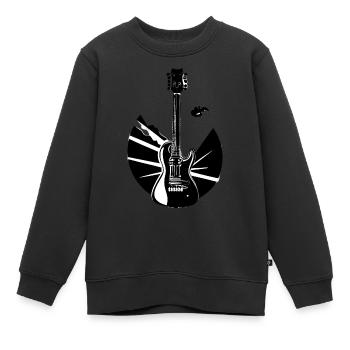 Instrument pincé Guitariste Guitare Instrument de musique - Sweat Premium enfant bio - noir - Devant - AI Model Kid Female (0cm)