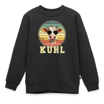 Kuh Kühe - Kinder Premium Organic Sweatshirt - Schwarz - Vorne - AI Model Kid Female (0cm)