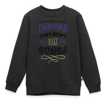 drôle dictons déclaration humour fleur pouvoir enfant - Sweat Premium enfant bio - noir - Devant - AI Model Kid Female (0cm)