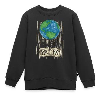 Activisme de la planète Terre - Sweat Premium enfant bio - noir - Devant - AI Model Kid Female (0cm)