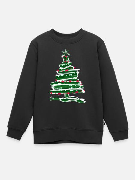 Weihnachtsbaum -g1 - Kinder Premium Organic Sweatshirt - Schwarz