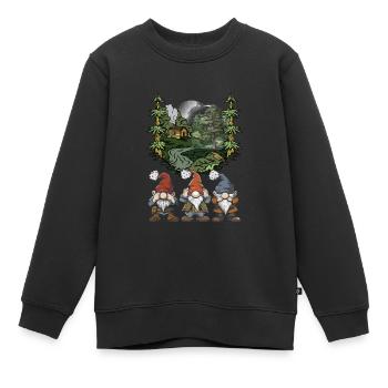 Waldbewohner Märchenfigur Fantasy Zwerge Märchen - Kinder Premium Organic Sweatshirt - Schwarz - Vorne - AI Model Kid Female (0cm)