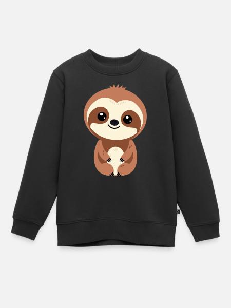Bébé paresseux - Sweat Premium enfant bio - noir