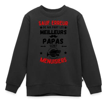 PAPA ZIMMERMANN - Kinder Premium Organic Sweatshirt - Schwarz - Vorne - AI Model Kid Female (0cm)
