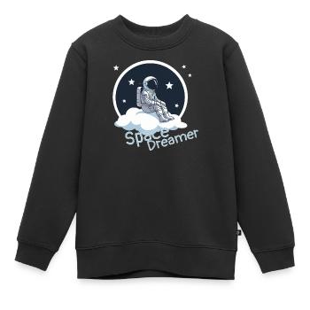 SPACE DREAMER - Sweat Premium enfant bio - noir - Devant - AI Model Kid Female (0cm)