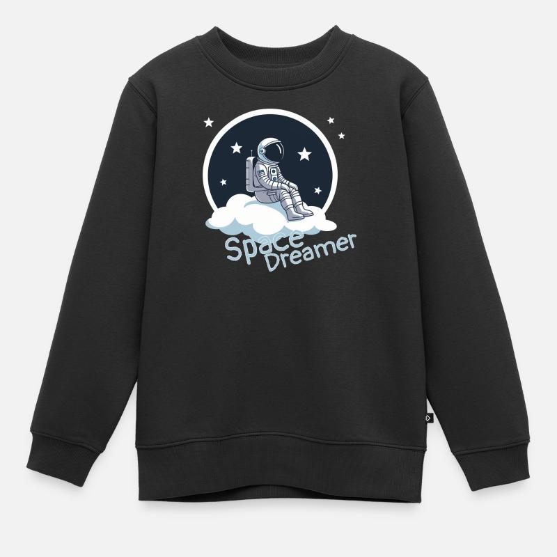 SPACE DREAMER - Sweat Premium enfant bio - noir