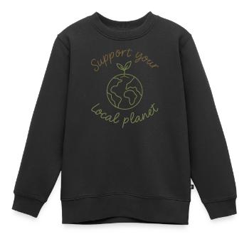 Soutenez votre planète locale – Eco-Style - Sweat Premium enfant bio - noir - Devant - AI Model Kid Female (0cm)