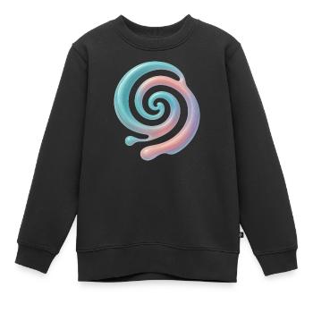 3D Spirale Pastell - Kinder Premium Organic Sweatshirt - Schwarz - Vorne - AI Model Kid Female (0cm)