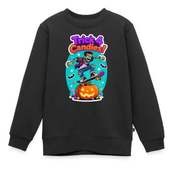 Trick 4 Candies Halloween Skateboard Tee - Sweat Premium enfant bio - noir - Devant - AI Model Kid Female (0cm)